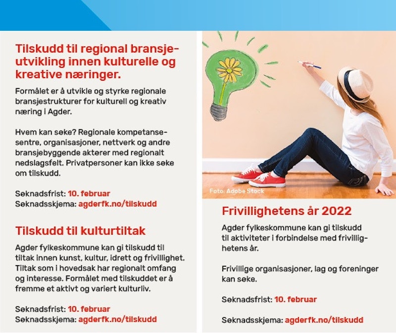 Kulturmidler Agder fylkeskommune