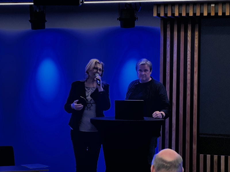 Inger og Øyvind leder medlemsmøtet før årsmøtet